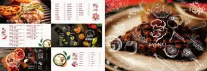 矢量美食菜单模板设计免抠