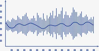 蓝色股票曲线图免抠