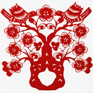 创意喜庆春节剪纸画免抠
