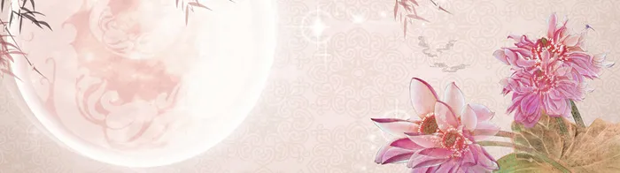 简约手绘花背景促销banner高清