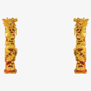 金色的龙柱免抠