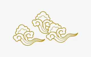 中国风三朵云纹免抠