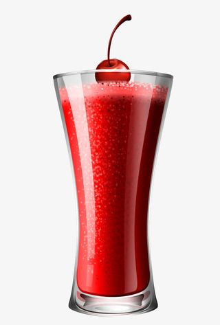 樱桃果汁矢量免抠