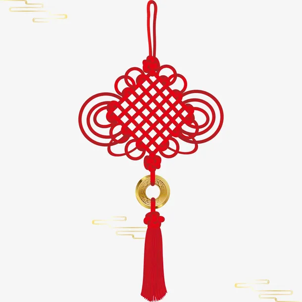 手绘中国结 新年喜庆免抠