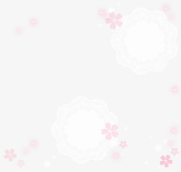 白色花瓣 五朵花瓣免抠