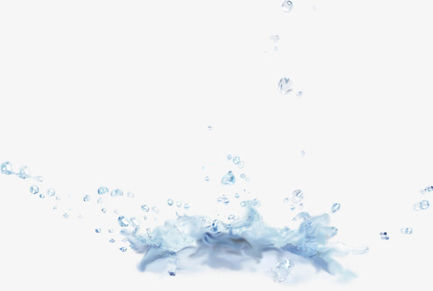 蓝色水花免抠