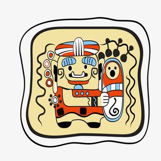 黄底埃及人物矢量手绘时尚创意抽免抠