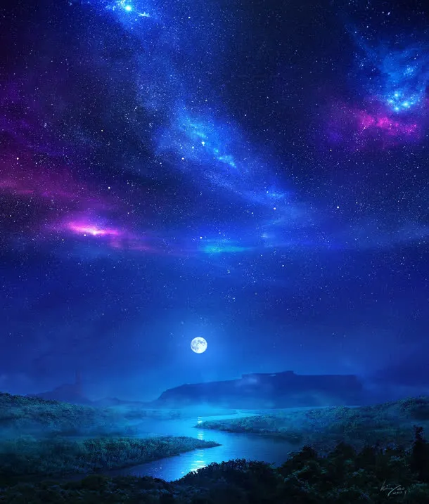 绚丽星空繁星星辰免抠