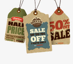 复古纸质吊牌设计矢量素材下载免抠