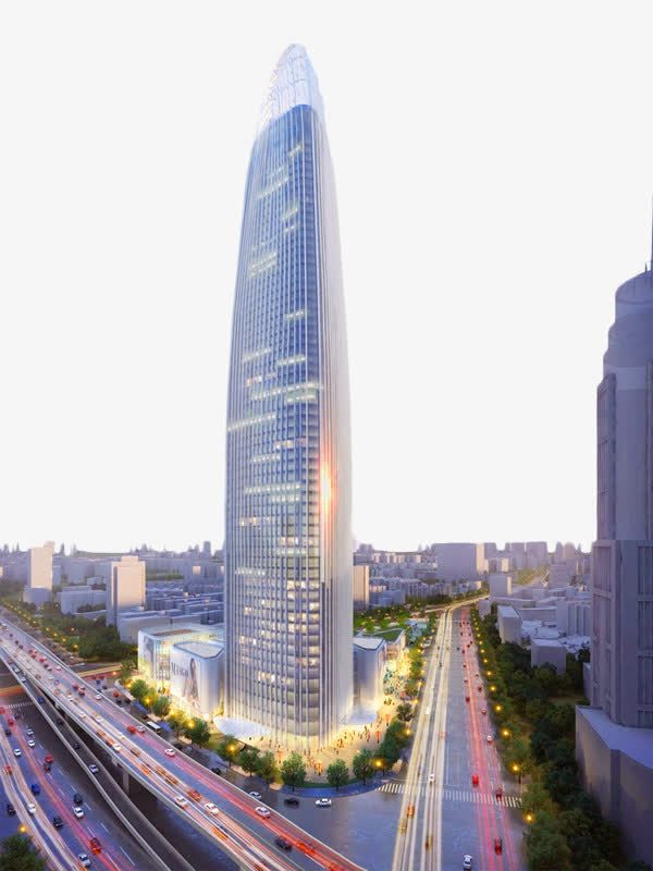 济南绿地中心建筑免抠