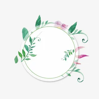 扁平圆形花圈花朵矢量图免抠