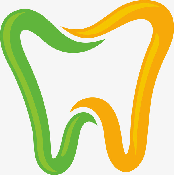 彩色牙齿logo素材图免抠