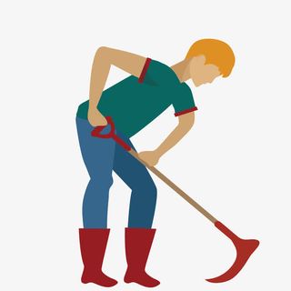 矢量挖坑种树插图免抠