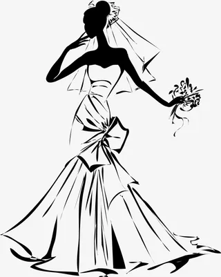 白色婚纱礼服素材免抠