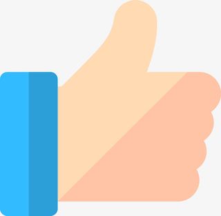 蓝色点赞图标免抠