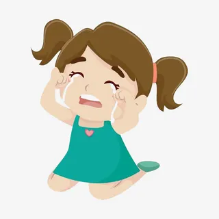 吓哭的孩子免抠