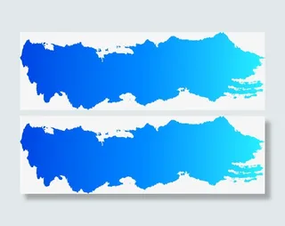 蓝色创意动感笔刷图免抠