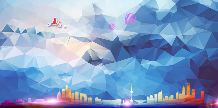 大气渐变地产商业展板背景素材高清