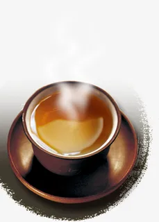 水墨感觉的茶免抠