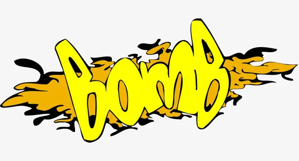 BOMB装饰贴纸免抠