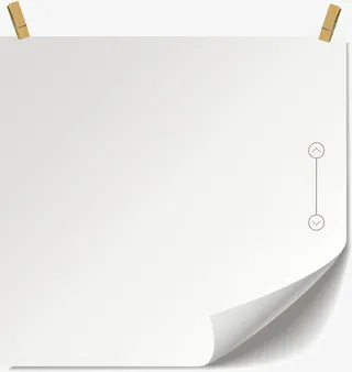 手绘白色纸张免抠