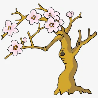 桃花树漫画免抠