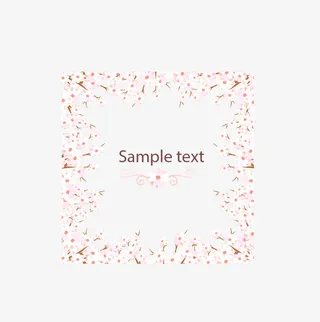 春天花边框免抠