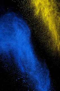 蓝色粉末黄色粉末免抠