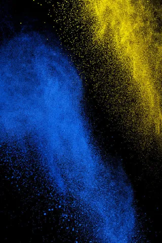 蓝色粉末黄色粉末免抠