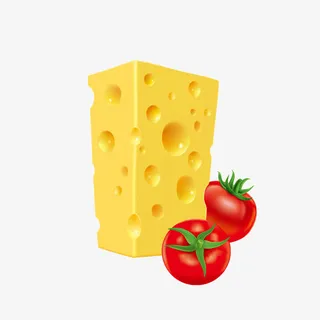 奶酪饼干西红柿免抠