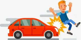 汽车撞人了免抠