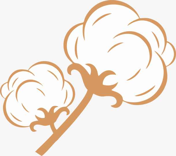 棉花矢量图，简笔画免抠图标元素