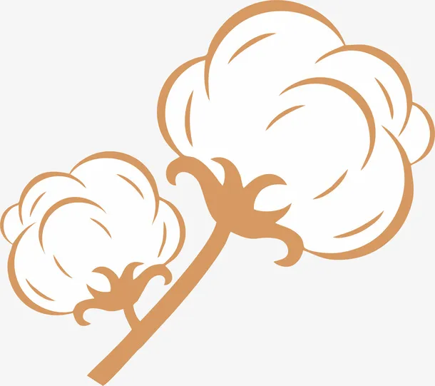 棉花矢量图，简笔画免抠图标元素