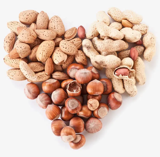 爱心坚果堆免抠