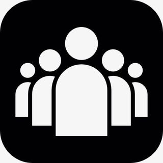 一群人在白色的黑色的圆形广场图标免抠