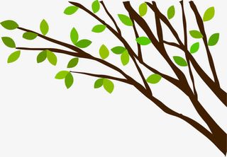 创意海报树枝效果免抠