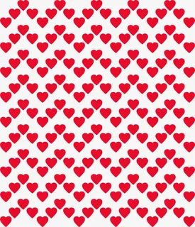 矢量红色爱心底纹免抠