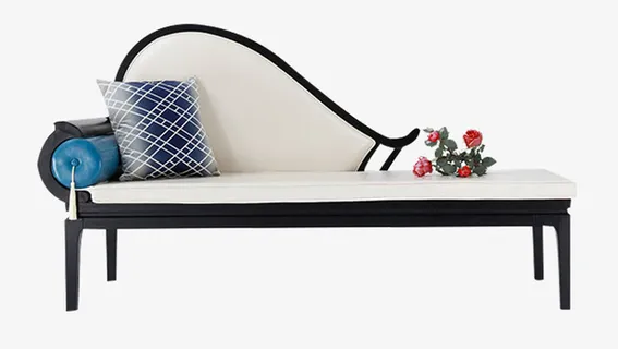 新中式禅意家具美人塌躺椅免抠