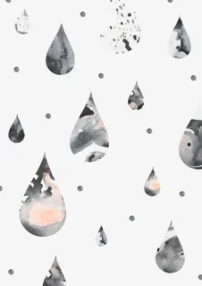 创意雨滴免抠
