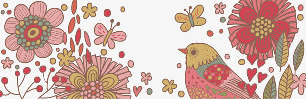 花鸟底纹免抠