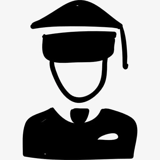 研究生个人手绘的人图标免抠