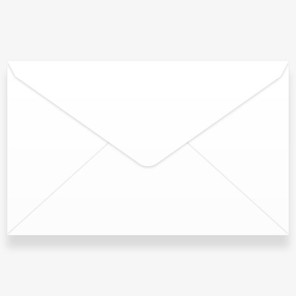 白色卡通信封免抠