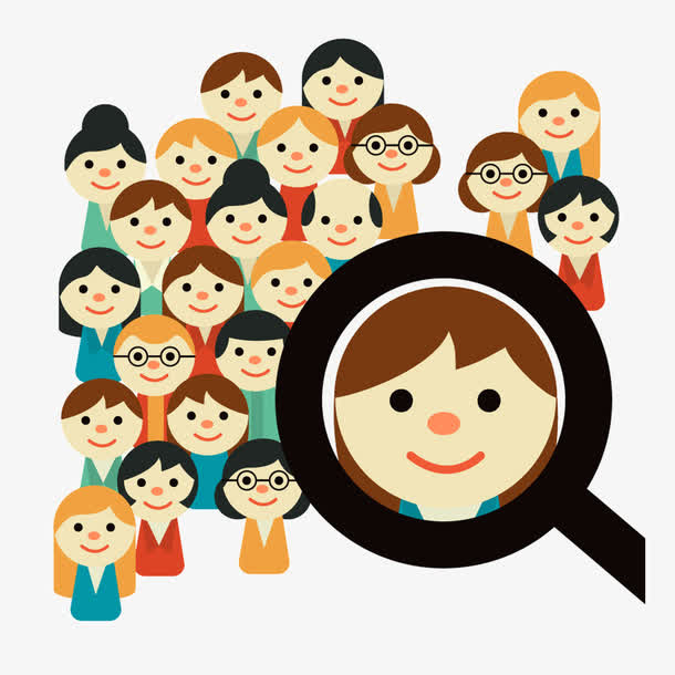 人山人海扁平化免抠