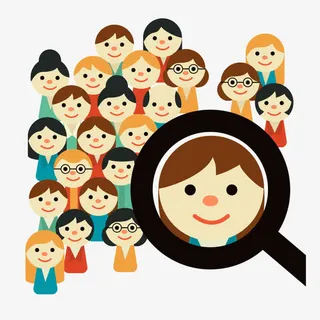 人山人海扁平化免抠