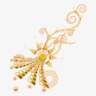金色花纹免抠