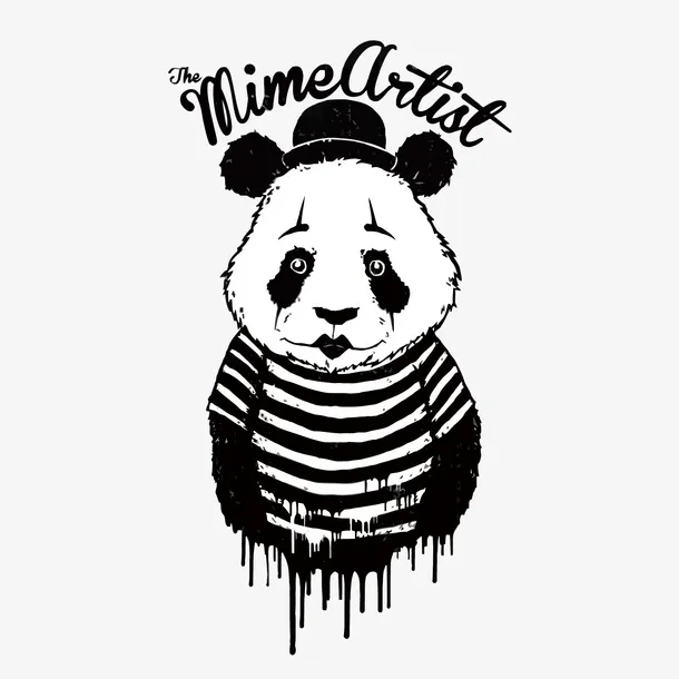 矢量熊猫免抠