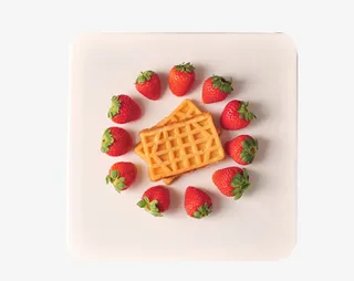 方盘子上的华夫饼免抠