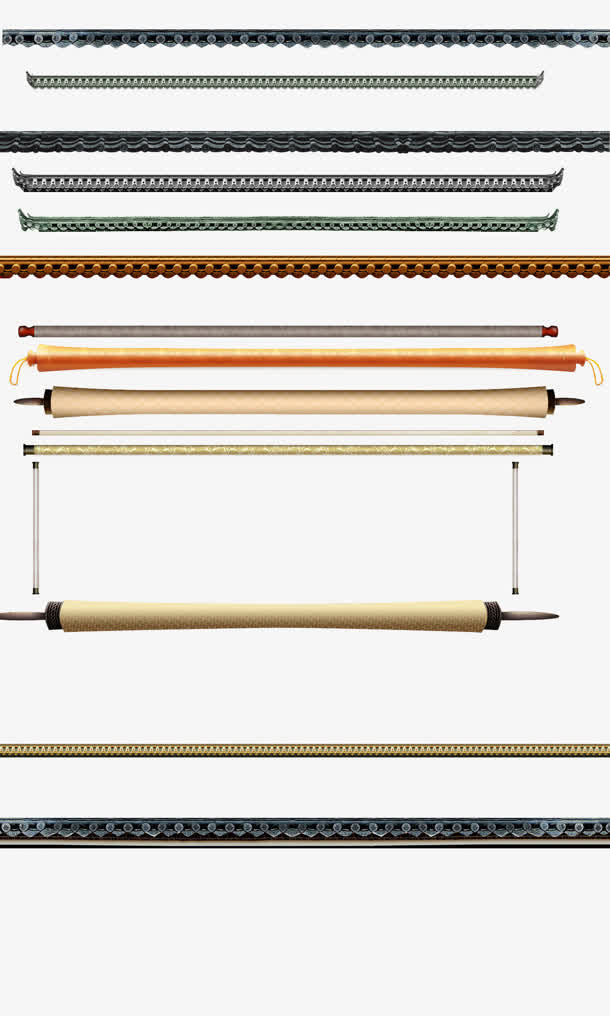 屋檐创意设计边框免抠