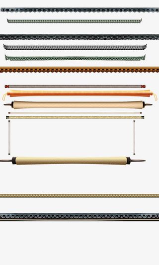 屋檐创意设计边框免抠