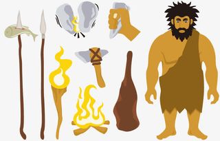 原始人野人矢量图免抠